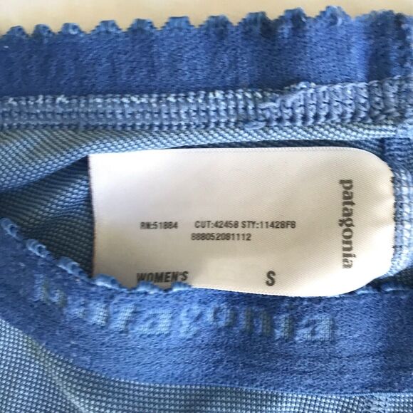 PATAGONIA Leggings Wmn S Capilene Blue Thermal Baselayer Stretch Long Johns VTG - Picture 3 of 9